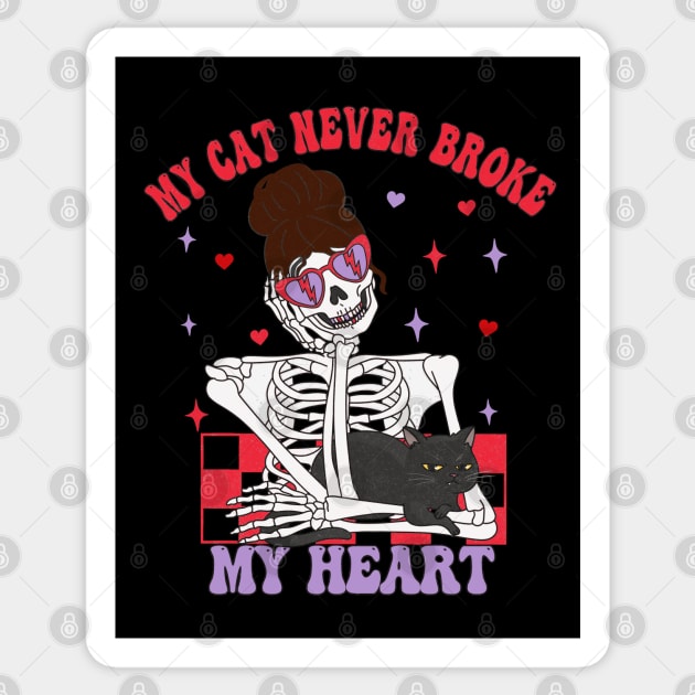 My cat never broke my heart single ladies single life funny Sticker by Rising_Air